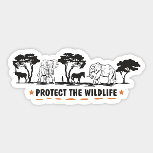 Protect The Wildlife African Animal Sticker